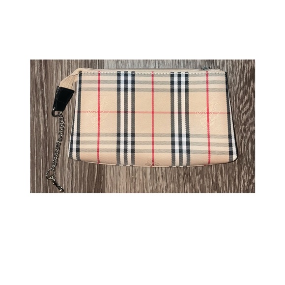 Burberry Tan and Red Checkered Wristlet - Picture 3 of 7